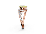 Rose gold Fancy Yellow Pear  Solitaire with Pavé Twist Band and Four-Prong Setting_60