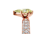 Rose gold Fancy Yellow Pear  Solitaire with Pave Band and Four-Prong Setting_8