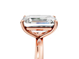 Rose gold Fancy Yellow Pear  and Emerald Cut Toi Moi Ring with Prong Setting_68