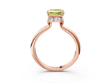 Rose gold Fancy Yellow Princess  Brilliant Solitaire Engagement Ring with Six-Prong Setting and Classic Band_3