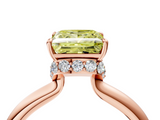 Rose gold Fancy Yellow Princess  Brilliant Solitaire Engagement Ring with Six-Prong Setting and Classic Band_4