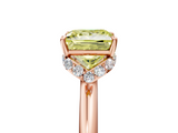 Rose gold Fancy Yellow Princess  Brilliant Solitaire Engagement Ring with Six-Prong Setting and Classic Band_5