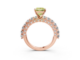 Rose gold Fancy Yellow Princess  Brilliant Solitaire with Pavé Band and Four-Prong Setting_20