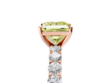 Rose gold Fancy Yellow Princess  Brilliant Solitaire with Pavé Band and Four-Prong Setting_22