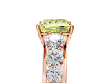 Rose gold Fancy Yellow Princess Cut Brilliant Diamond Pavé Band with Six-Prong Setting_17