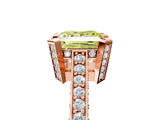 Rose gold Fancy Yellow Princess Cut Brilliant Split Shank Pave Solitaire Ring with Four-Prong Setting_5