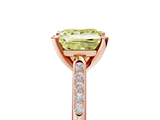 Rose gold Fancy Yellow Princess  Cut Channel Set Solitaire Engagement Ring with Four-Prong Setting_5