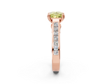 Rose gold Fancy Yellow Princess  Cut Channel Set Solitaire Engagement Ring with Prong Setting_2