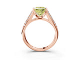 Rose gold Fancy Yellow Princess Cut Cut Diamond Channel Set Pave Band with Tension Prong Setting_3