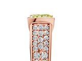 Rose gold Fancy Yellow Princess Cut Cut Diamond Channel Set Pave Band with Tension Prong Setting_5