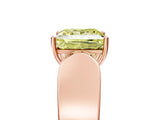 Rose gold Fancy Yellow Princess Cut Cut Diamond Channel Set Solitaire Ring with Four-Prong Setting_5