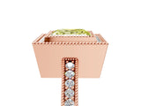 Rose gold Fancy Yellow Princess Cut-Cut Diamond Halo Engagement Ring with Pave Band and Prong Setting_5