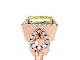 Rose gold Fancy Yellow Princess Cut Cut Halo Diamond Infinity Band with Four-Prong Setting_5