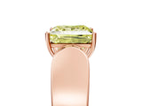 Rose gold Fancy Yellow Princess Cut Diamond Channel Set Solitaire Ring with Four-Prong Setting_17