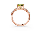 Rose gold Fancy Yellow Princess Cut Diamond Cluster Pavé Band with Four-Prong Setting_15
