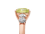 Rose gold Fancy Yellow Princess  Cut Diamond Five-Stone Prong Set White Gold Ring_34