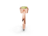 Rose gold Fancy Yellow Princess  Cut Diamond Halo Engagement Ring with Split Shank and Four-Prong Setting_31