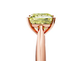 Rose gold Fancy Yellow Princess Cut Diamond Solitaire Engagement Ring with Cathedral Setting and Four-Prong Mount_22