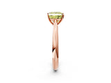 Rose gold Fancy Yellow Princess Cut Diamond Solitaire Engagement Ring with Cathedral Setting and Four-Prong Mount_26