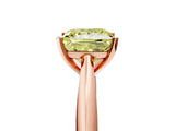 Rose gold Fancy Yellow Princess Cut Diamond Solitaire Engagement Ring with Cathedral Setting and Four-Prong Mount_29