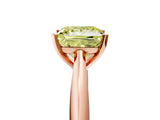 Rose gold Fancy Yellow Princess Cut Diamond Solitaire Engagement Ring with Cathedral Setting and Four-Prong Mount_77