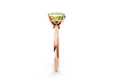 Rose gold Fancy Yellow Princess Cut Diamond Solitaire Engagement Ring with Classic Band and Four-Prong Setting_38