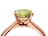 Rose gold Fancy Yellow Princess Cut Diamond Solitaire Engagement Ring with Classic Band and Four-Prong Setting_40