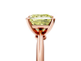 Rose gold Fancy Yellow Princess Cut Diamond Solitaire Engagement Ring with Classic Band and Four-Prong Setting_41