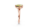Rose gold Fancy Yellow Princess Cut Diamond Solitaire Engagement Ring with Four-Prong Setting and Classic Band_22