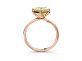 Rose gold Fancy Yellow Princess Cut Diamond Solitaire Engagement Ring with Four-Prong Setting and Classic Band_23