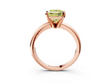 Rose gold Fancy Yellow Princess Cut Diamond Solitaire Engagement Ring with Round Band and Four-Prong Setting_92
