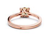 Rose gold Fancy Yellow Princess Cut Diamond Solitaire Ring with Flower Prong Setting and Classic Band_36