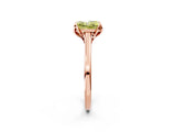 Rose gold Fancy Yellow Princess Cut Diamond Solitaire Ring with Flower Prong Setting and Classic Band_38