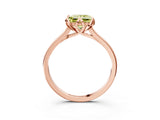 Rose gold Fancy Yellow Princess Cut Diamond Solitaire Ring with Flower Prong Setting and Classic Band_39