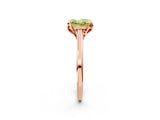 Rose gold Fancy Yellow Princess Cut Diamond Solitaire Ring with Flower Prong Setting and Classic Band_60