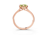 Rose gold Fancy Yellow Princess Cut Diamond Solitaire Ring with Flower Prong Setting and Classic Band_61