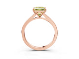 Rose gold Fancy Yellow Princess Cut Diamond Solitaire Ring with Pavé Band and Prong Setting_15