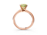 Rose gold Fancy Yellow Princess Cut Diamond Solitaire Ring with Six-Prong Setting and Classic Band_31