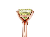 Rose gold Fancy Yellow Princess Cut Diamond Solitaire Ring with Six-Prong Setting and Classic Band_33