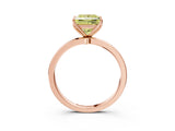 Rose gold Fancy Yellow Princess Cut Diamond Solitaire Ring with Thin Band and Prong Setting_15