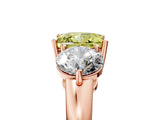 Rose gold Fancy Yellow Princess Cut Diamond Three-Stone Ring with Prong Setting and Classic Band_39
