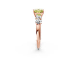 Rose gold Fancy Yellow Princess  Cut Five-Stone Prong Set Diamond Ring with Classic Band_32