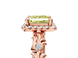 Rose gold Fancy Yellow Princess Cut Halo Diamond Solitaire with Filigree Band and Four-Prong Setting_17