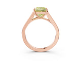 Rose gold Fancy Yellow Princess Cut Solitaire Cathedral Diamond Engagement Ring with Channel-Set Band and Four-Prong Setting_6