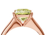 Rose gold Fancy Yellow Princess Cut Solitaire Diamond Ring with Six-Prong Setting and Classic Band_16