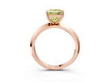 Rose gold Fancy Yellow Princess  Cut Solitaire Engagement Ring with Flat Band and Four-Prong Setting 3