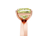 Rose gold Fancy Yellow Princess  Cut Solitaire Engagement Ring with Flat Band and Four-Prong Setting 5