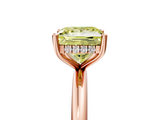 Rose gold Fancy Yellow Princess  Cut Solitaire Engagement Ring with Four-Prong Setting and Classic Band_5
