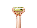 Rose gold Fancy Yellow Princess  Cut Solitaire Engagement Ring with Tapered Band and Four-Prong Setting 5