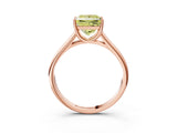 Rose gold Fancy Yellow Princess Cut Solitaire Engagement Ring with Tapered Band and Four-Prong Setting_6